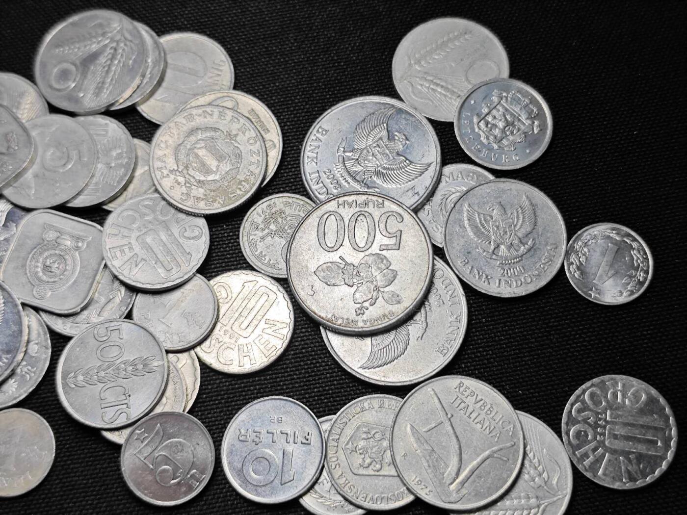 KK钱币收藏小铺 《套币 好品/批量散币专场》  2月预留时间 周末发货  各国各面值铝币一组100枚！