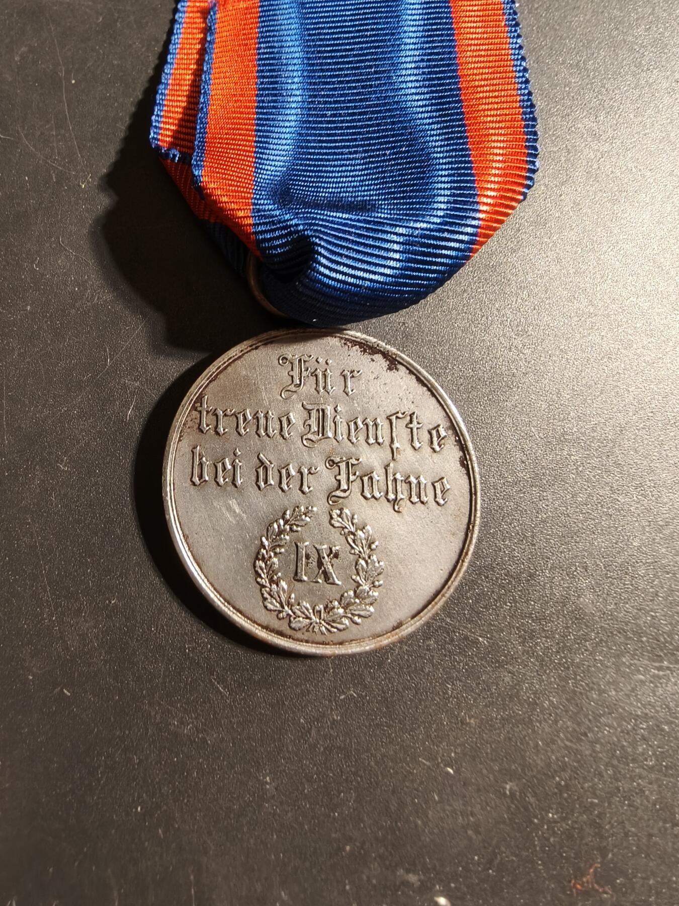 老王徽章第173期 德国符腾堡9年服役奖章