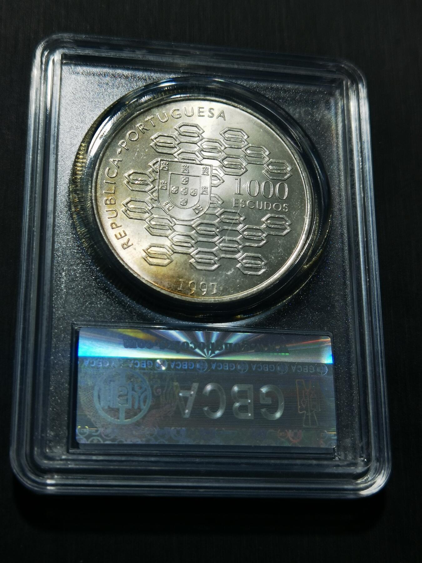 天下钱庄专场欢迎参拍 葡萄牙1000埃斯库多银币