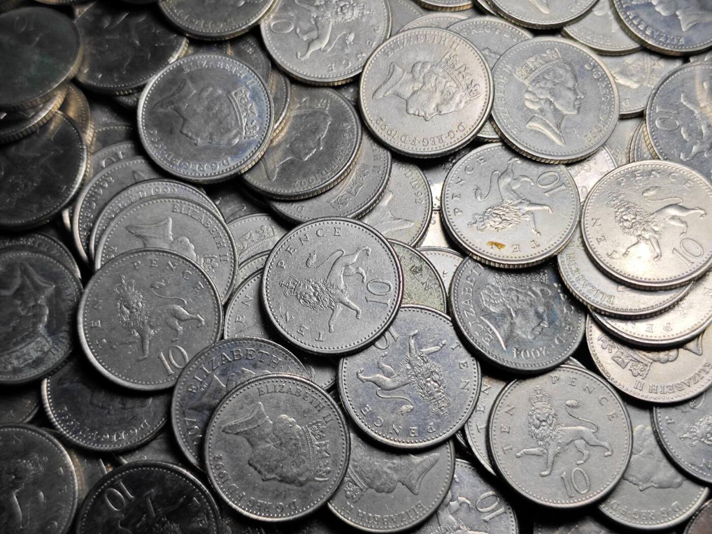 KK钱币收藏小铺 《套币 好品/批量散币专场》  2月预留时间 周末发货  英国10便士一组238枚