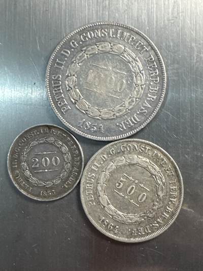 ❤️【币观天下】❤️ 第337期钱币拍卖- 2026.1.2周五晚上6点半场-长期征集拍品 - 巴西早期200、500、1000银币