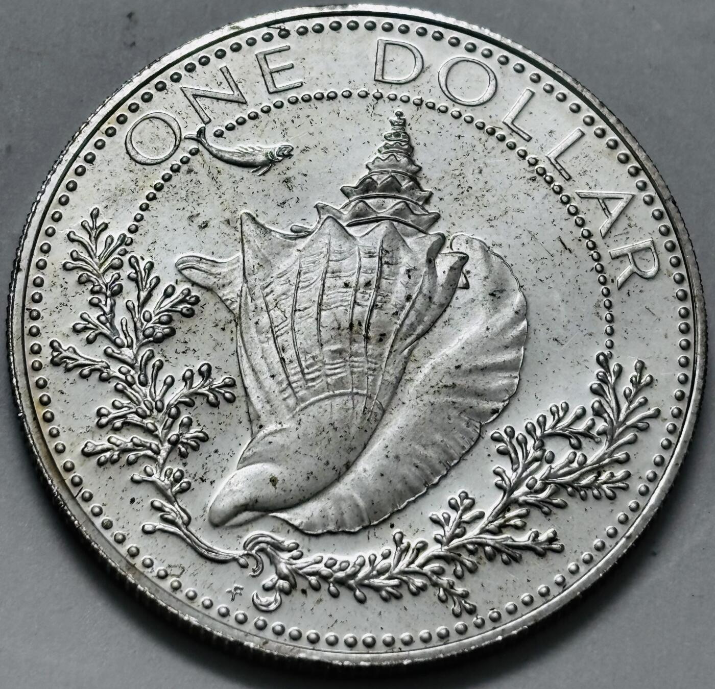 文馨钱币收藏 迎新纳福2026新年第一场（第 287 场）金银老铜币拍卖 全新 1974 年巴哈马一元精制大银币，第三版本首发年 18.14 克 800 高银