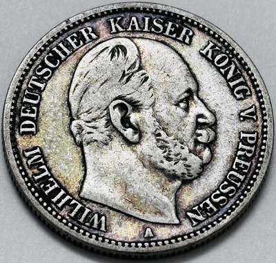 文馨钱币收藏 迎新纳福2026新年第一场（第 287 场）金银老铜币拍卖 - 少见首发好品 1876 年德国威廉一世 2 马克银币 A 版，黄油带彩原味包浆