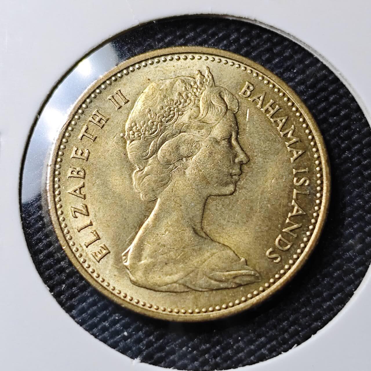 KK钱币收藏小铺 《套币 好品/批量散币专场》  2月预留时间 周末发货  1969巴哈马1分铜币 好品