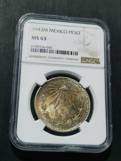 天下钱庄专场欢迎参拍 - NGc MS63墨西哥鹰一比索银币