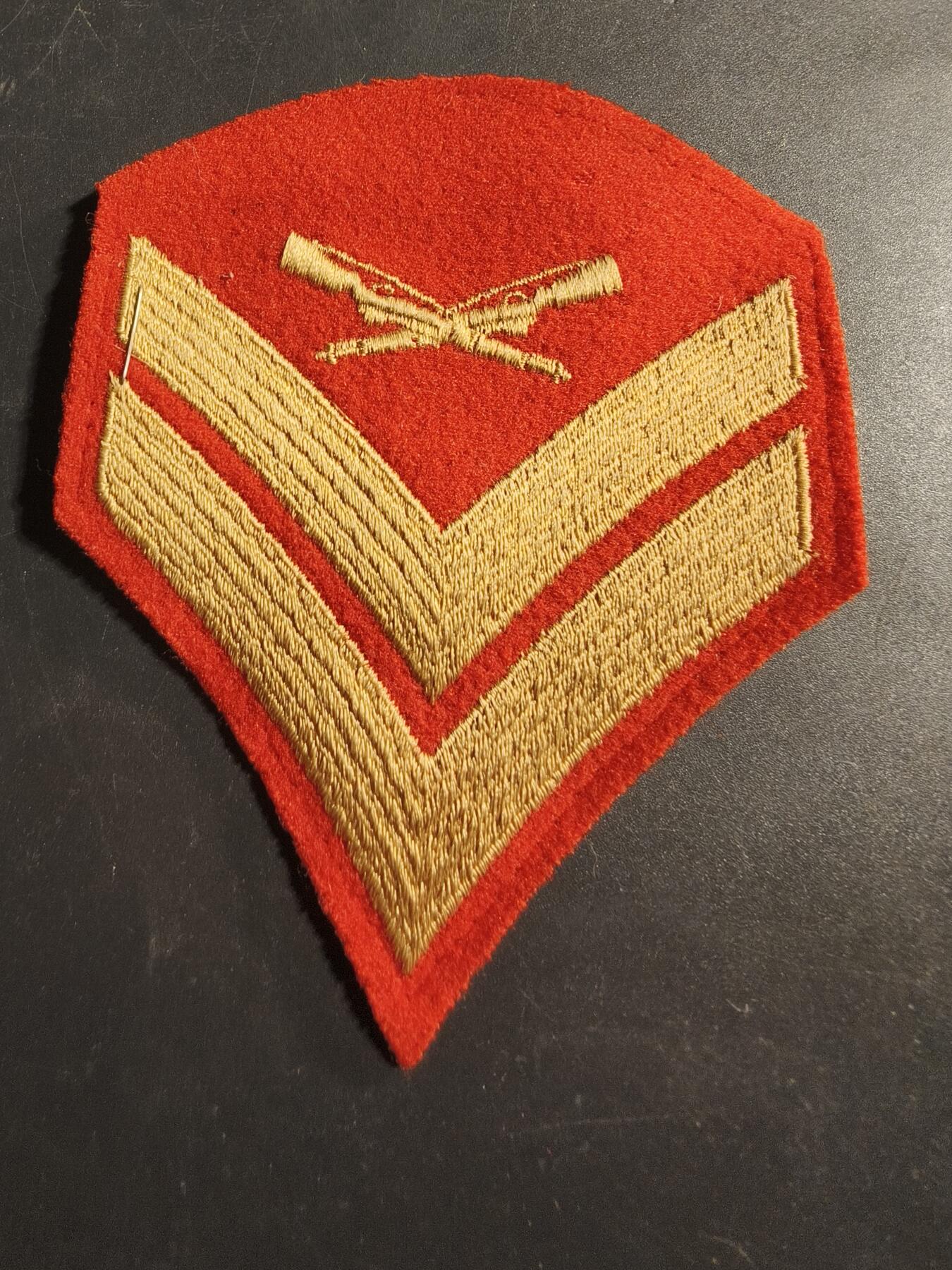 老王徽章第173期 美国海军陆战队中士军衔臂章