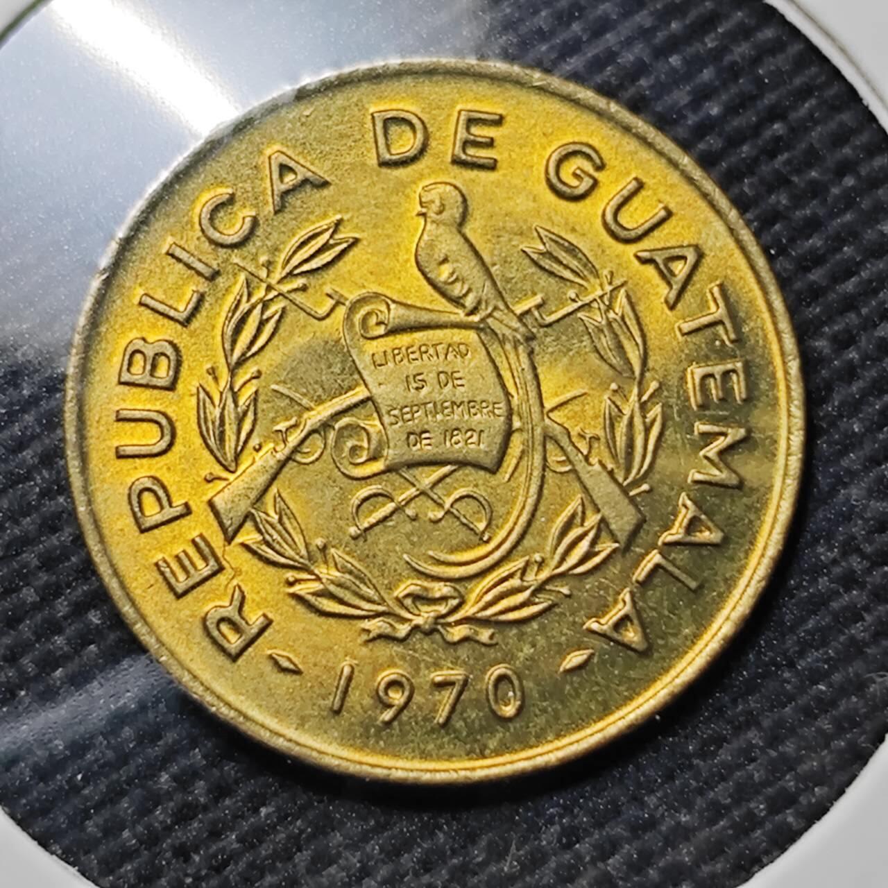 KK钱币收藏小铺 《套币 好品/批量散币专场》  2月预留时间 周末发货  1970危地马拉1分铜币 好品