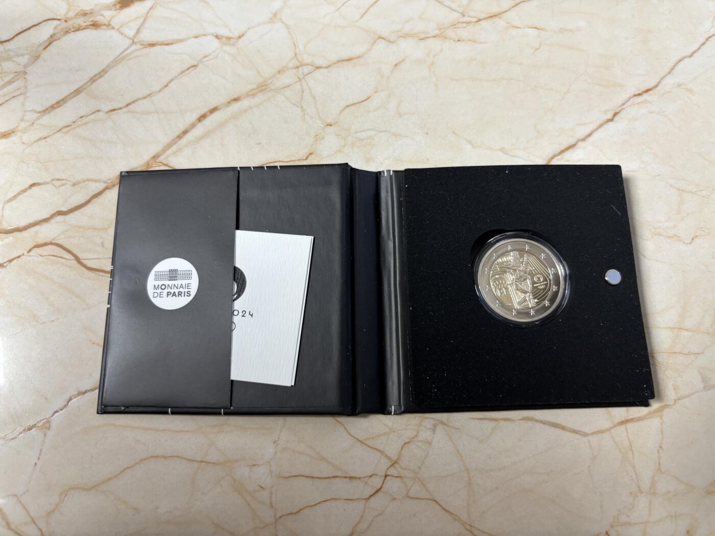 第186期拍卖 法国2022年巴黎2024夏季奥运会2欧精制版纪念币