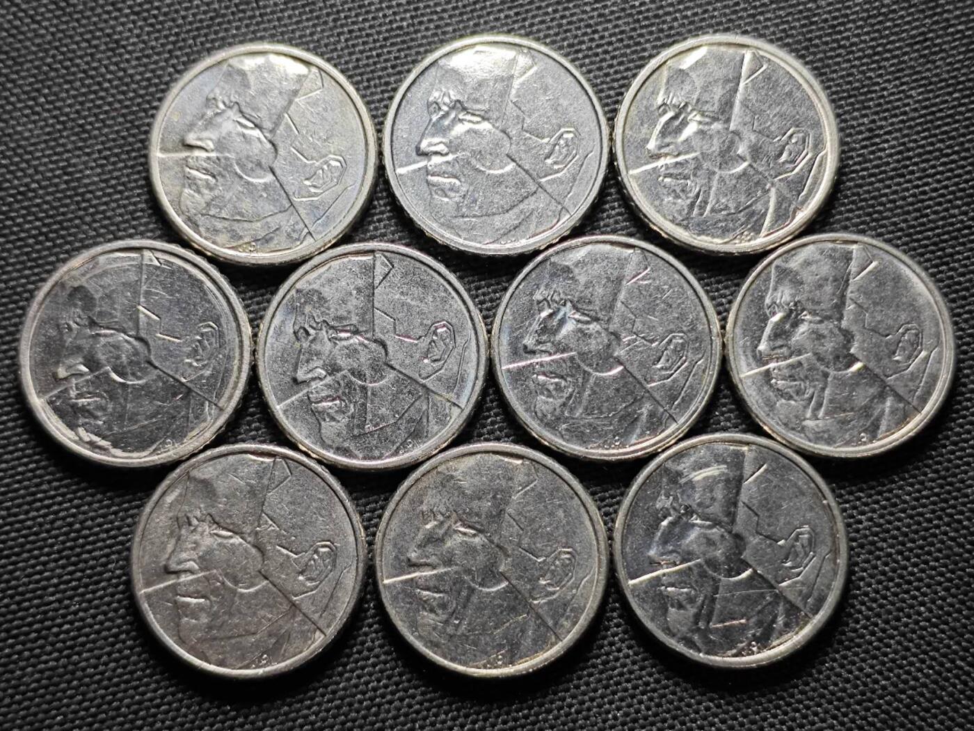 KK钱币收藏小铺 《套币 好品/批量散币专场》  2月预留时间 周末发货  比利时50法郎一组10枚