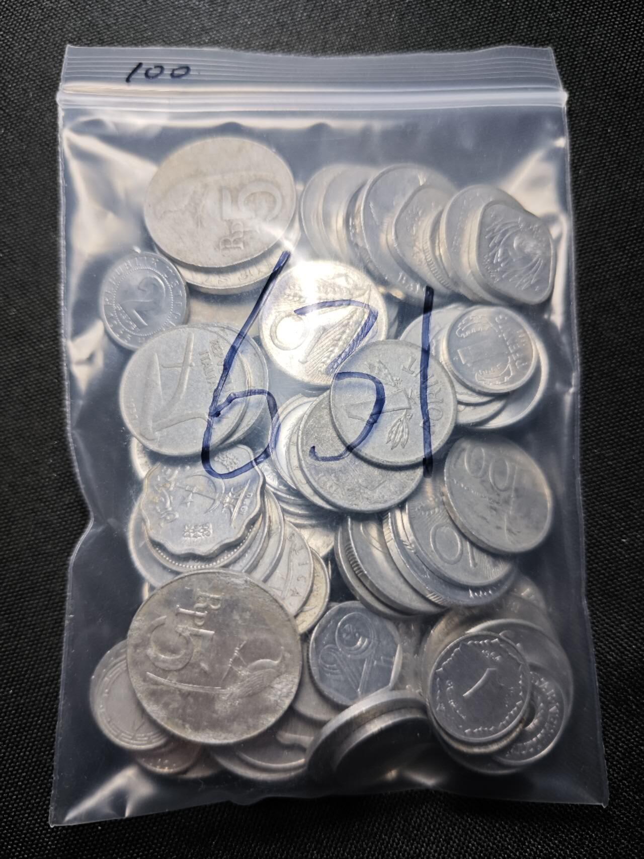 KK钱币收藏小铺 《套币 好品/批量散币专场》  2月预留时间 周末发货   各国各面值铝币一组100枚！