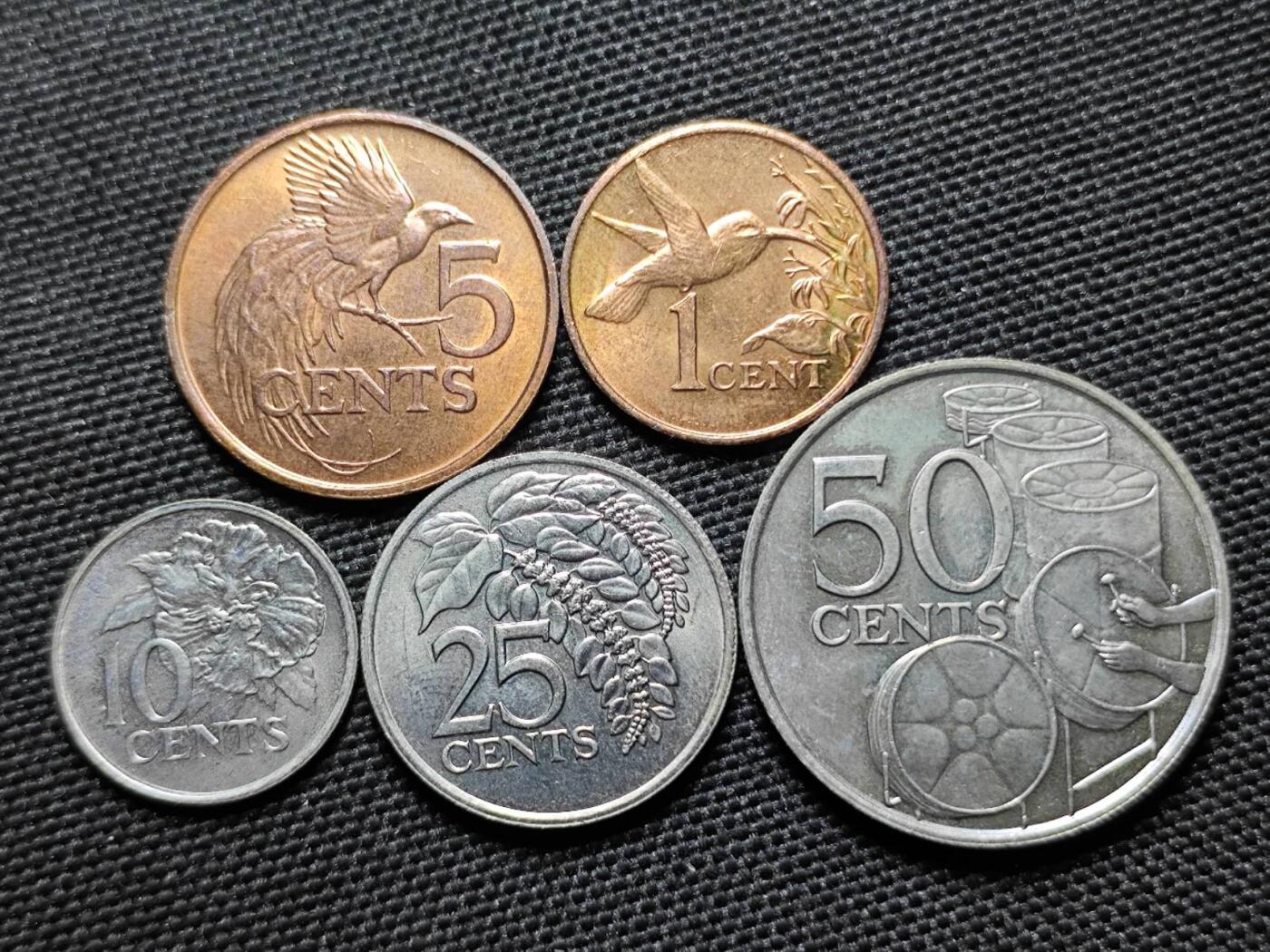 KK钱币收藏小铺 《套币 好品/批量散币专场》  2月预留时间 周末发货  特立尼达和多巴哥一组