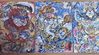 卡有江湖粉丝专场第六期（持续收拍，送拍联系我哦） - 奇点最新两弹三张合体卡山丘老师绘狮驼岭狮子白象大鹏折光粗闪