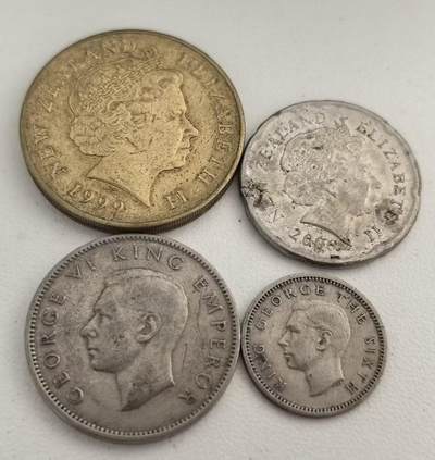 外国优质老铜币高银银币，周六九点倒数截拍，满百包邮，持续收拍 - 新西兰散币4枚