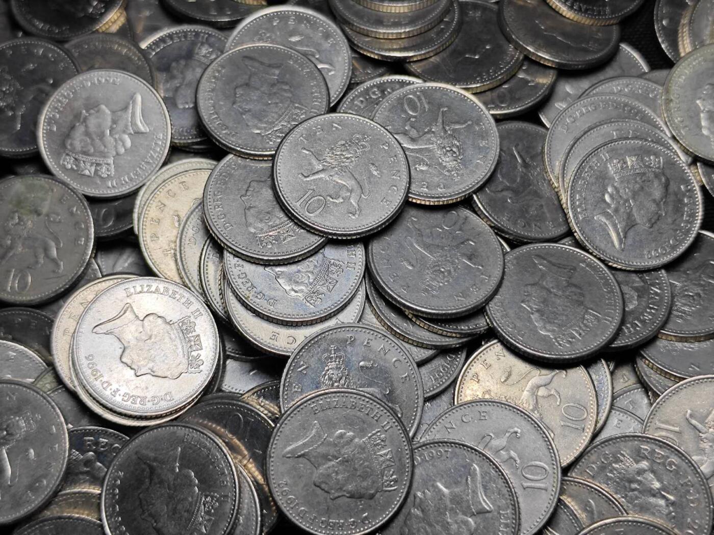 KK钱币收藏小铺 《套币 好品/批量散币专场》  2月预留时间 周末发货  英国10便士一组238枚