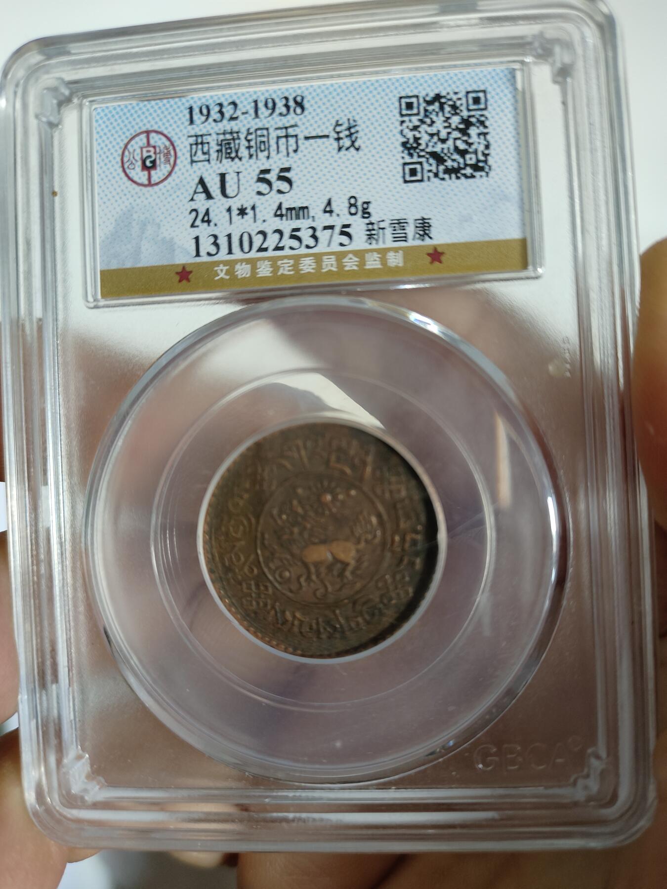 藏币铜币专场 西藏铜币新雪康一枚