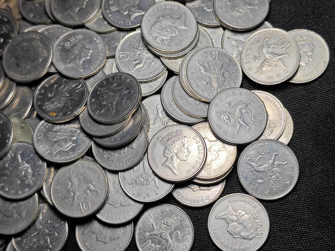 KK钱币收藏小铺 《套币 好品/批量散币专场》  2月预留时间 周末发货  英国10便士一组238枚