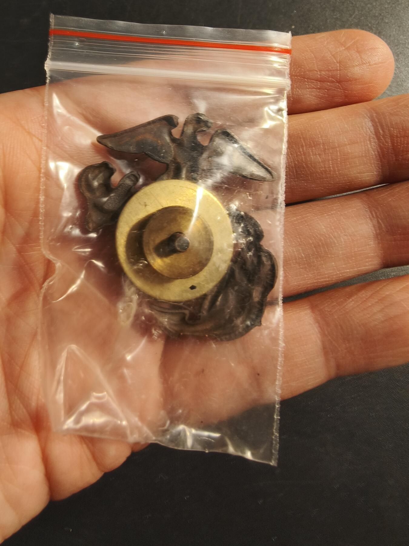 老王徽章第173期 美国海军陆战队大檐帽帽徽   低可视度版