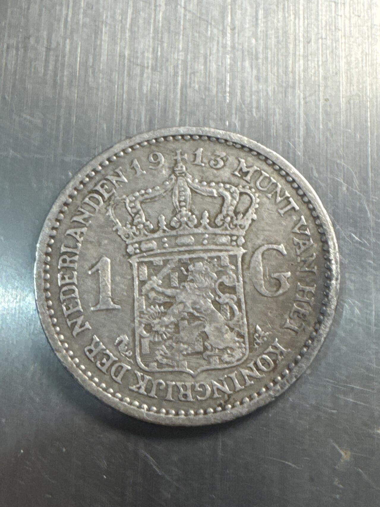 ❤️【币观天下】❤️ 第337期钱币拍卖- 2026.1.2周五晚上6点半场-长期征集拍品 荷兰1盾1913年银币