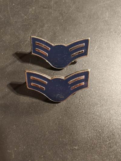 老王徽章第173期 - 美国空军E-3级飞行员金属军衔一组