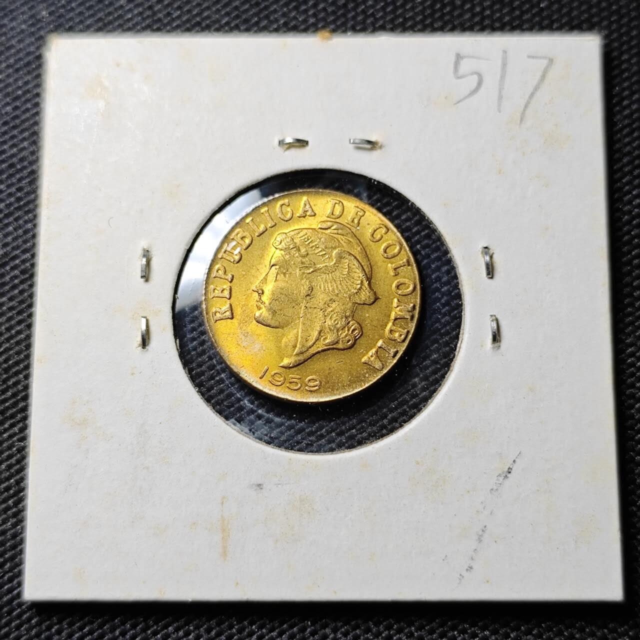 KK钱币收藏小铺 《套币 好品/批量散币专场》  2月预留时间 周末发货  1959哥伦比亚2分铜币 好品