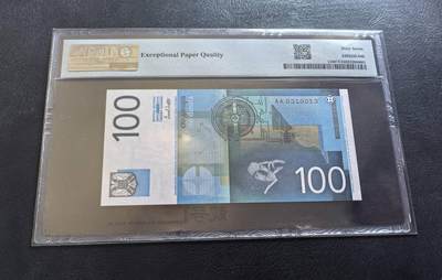 2000南斯拉夫100第纳尔，首发AA，特斯拉