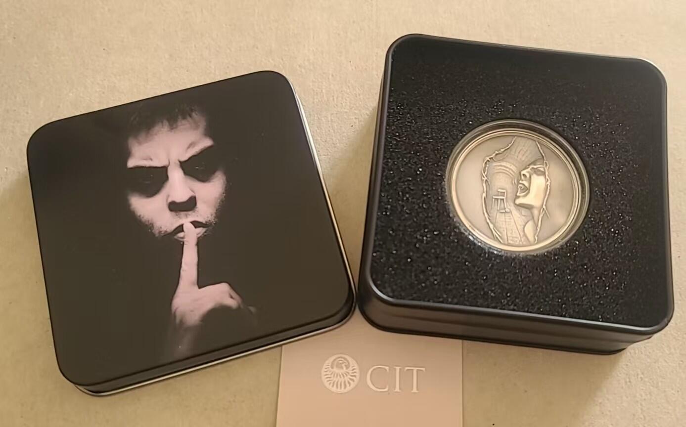 ❤️【币观天下】❤️ 第337期钱币拍卖- 2026.1.2周五晚上6点半场-长期征集拍品 库克2023年逃离困境1盎司仿古银币带证书包装