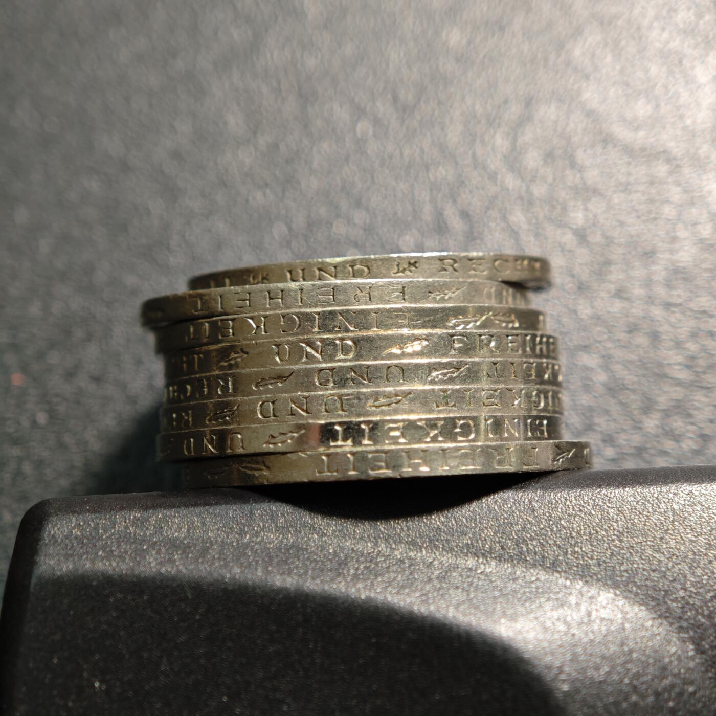 【德藏】世界币章拍卖第160期 8枚一组 德国2马克镍币 直径约：25.4mm，26.6mm；重约：7g/枚