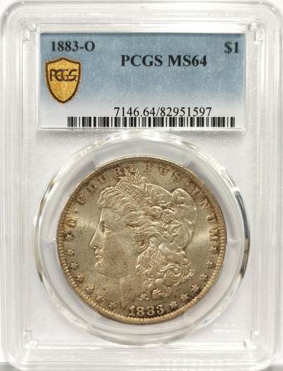 博洋堂“岁启嘉年”2026新年精品大拍专场暨第155期（全场包邮） - PCGS MS64 美国1883年O版摩根$1大银币 双面醇厚黄油环彩 底板柔和细腻