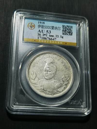 天下钱庄专场欢迎参拍 - 伊朗狮子弯刀银币