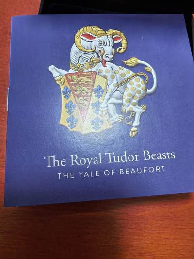 长老汇蛇年精选第九十场拍卖 - 2023英国都铎王朝的神兽之博福特的耶鲁精制银币，1盎司999银，盒证全，5000枚