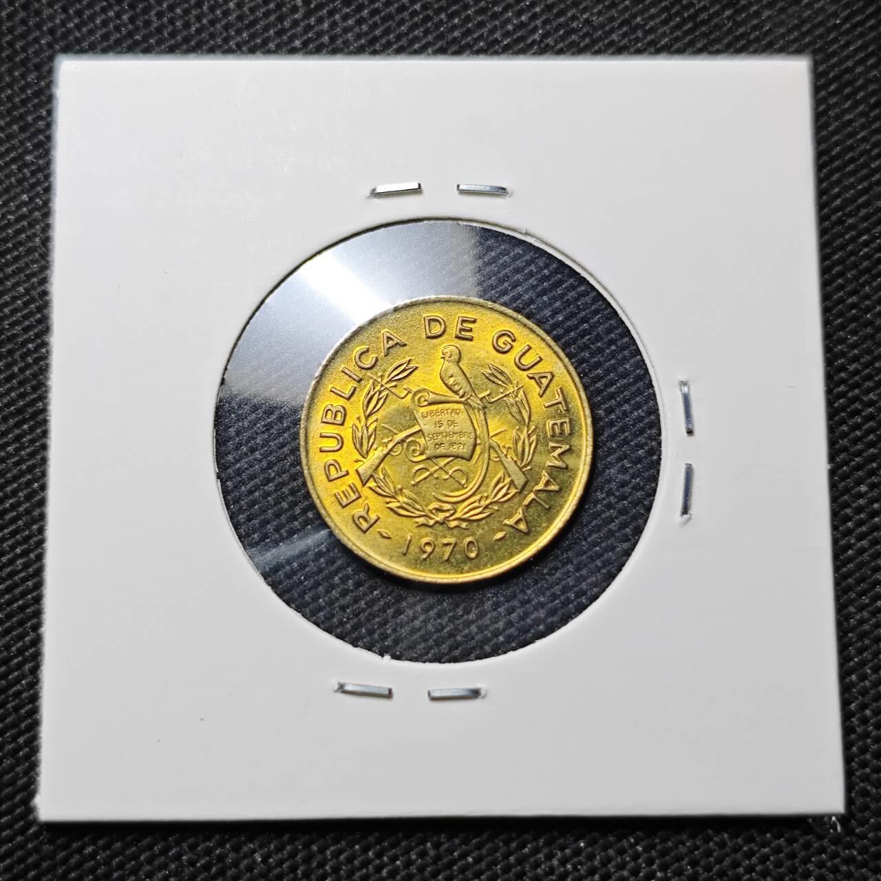 KK钱币收藏小铺 《套币 好品/批量散币专场》  2月预留时间 周末发货  1970危地马拉1分铜币 好品