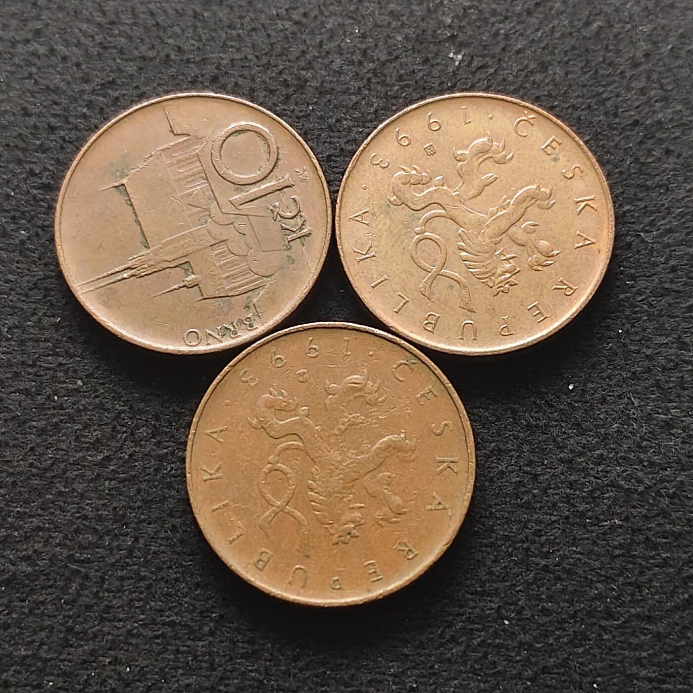 【全场包邮】纯粹捡漏拍490场（免费代拍第27场） 捷克1993-1995年10克朗3枚一组