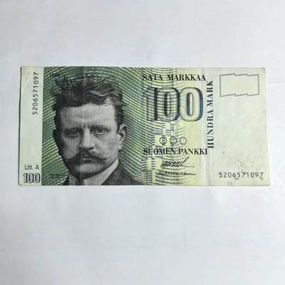 各国外币第106期 无佣金 - 芬兰100马克尾97（签名4）