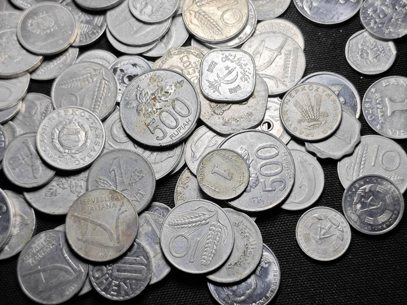 KK钱币收藏小铺 《套币 好品/批量散币专场》  2月预留时间 周末发货   各国各面值铝币一组100枚！