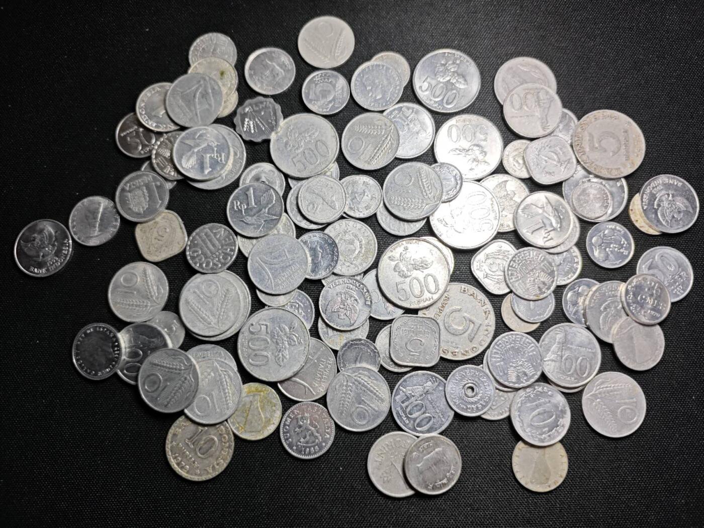 KK钱币收藏小铺 《套币 好品/批量散币专场》  2月预留时间 周末发货  各国各面值铝币一组100枚！