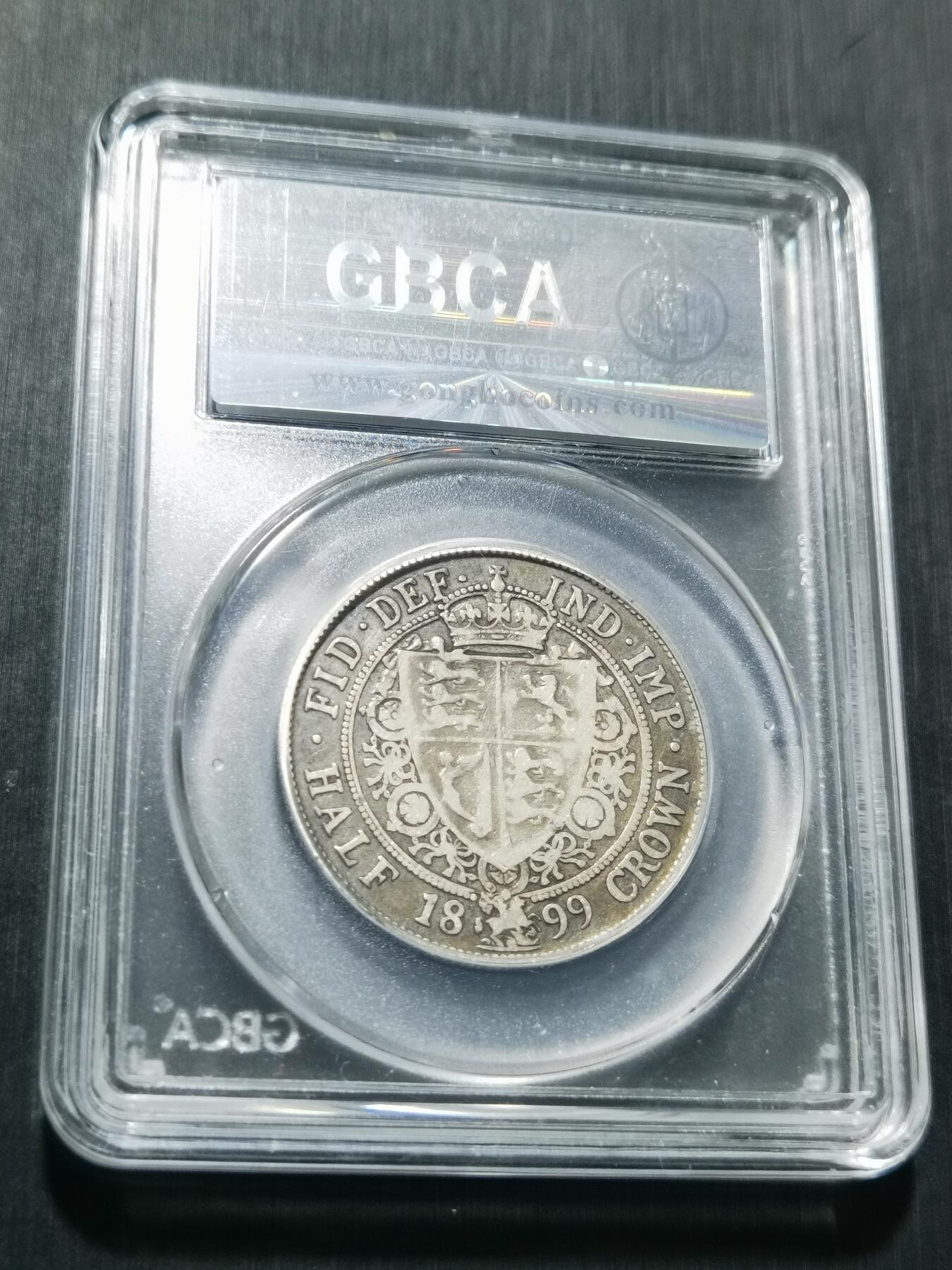 天下钱庄专场欢迎参拍 英国维多利亚披纱半克朗银币