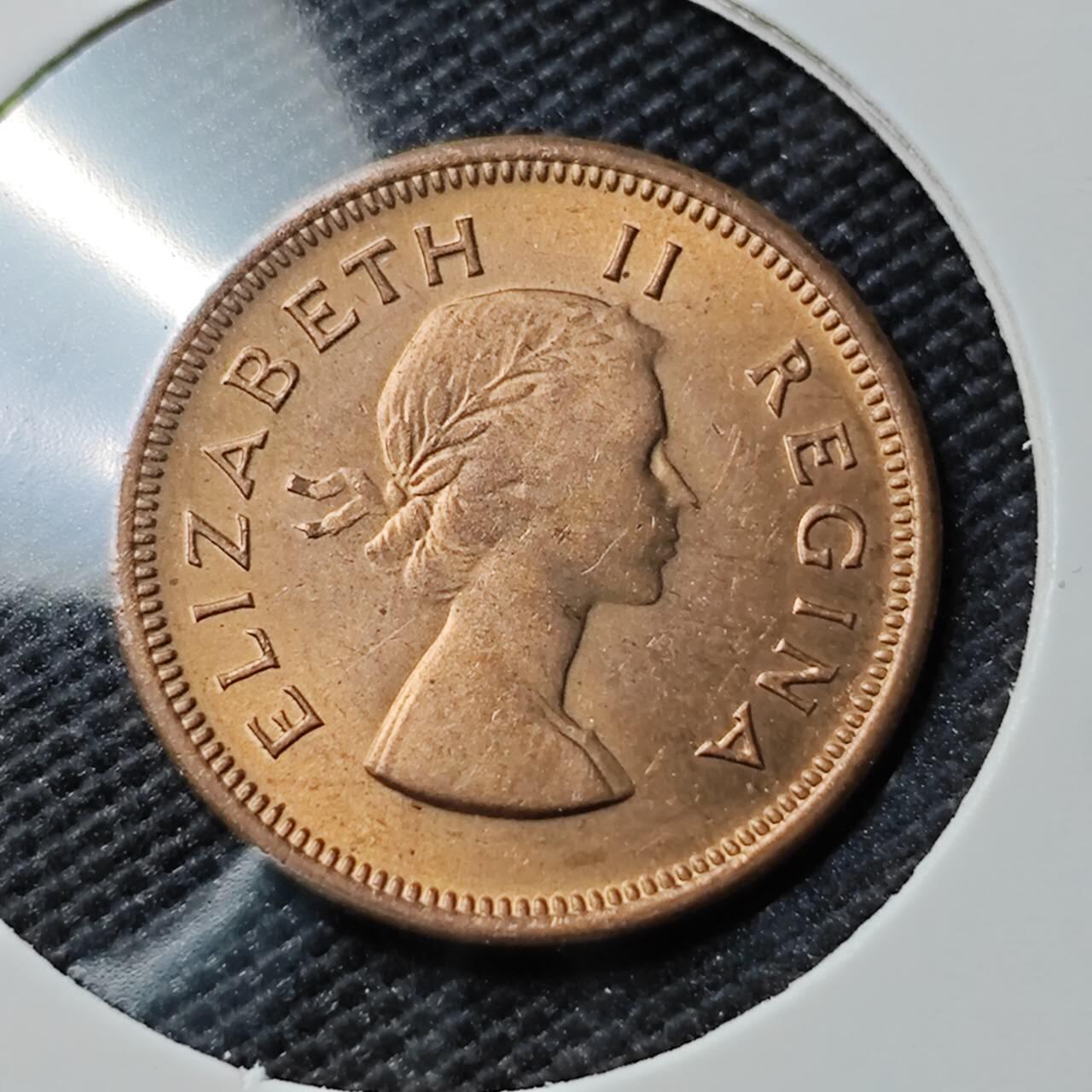 KK钱币收藏小铺 《套币 好品/批量散币专场》  2月预留时间 周末发货  1960英属南非1/4便士铜币 好品