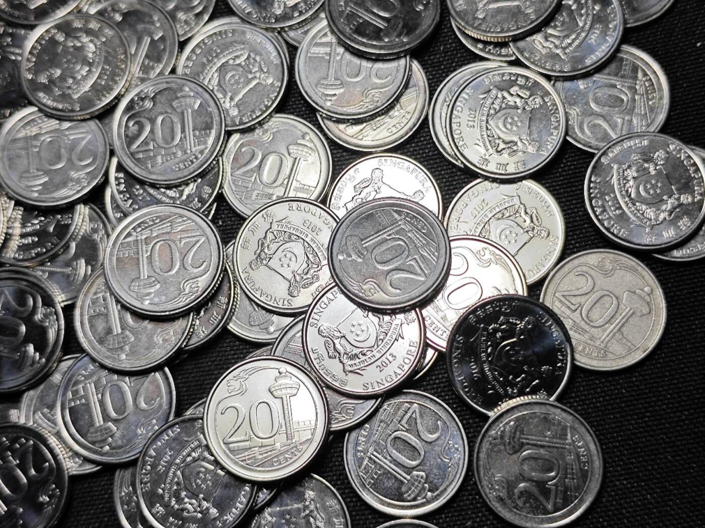 KK钱币收藏小铺 《套币 好品/批量散币专场》  2月预留时间 周末发货  新加坡20分93枚一组