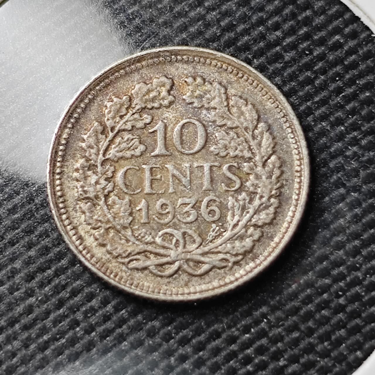 KK钱币收藏小铺 《套币 好品/批量散币专场》  2月预留时间 周末发货  1936荷兰10分银币