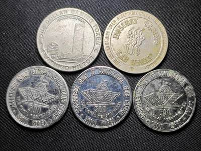 KK钱币收藏小铺 《套币 好品/批量散币专场》  2月预留时间 周末发货 -  筹码代币一组5枚