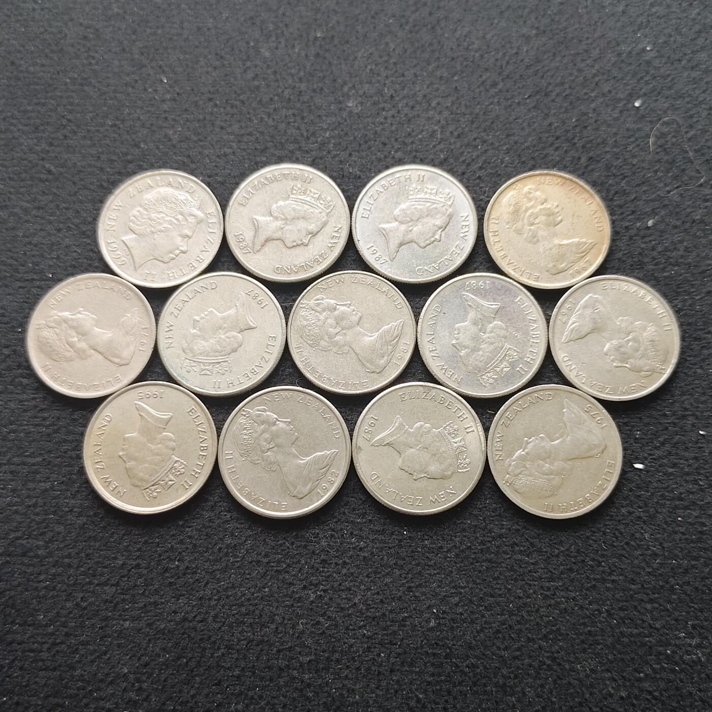 【全场包邮】纯粹捡漏拍490场（免费代拍第27场） 新西兰各年份5分13枚一组