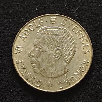 【全场包邮】纯粹捡漏拍490场（免费代拍第27场） - 瑞典1964年古斯塔夫六世1克朗（25毫米7克）银币