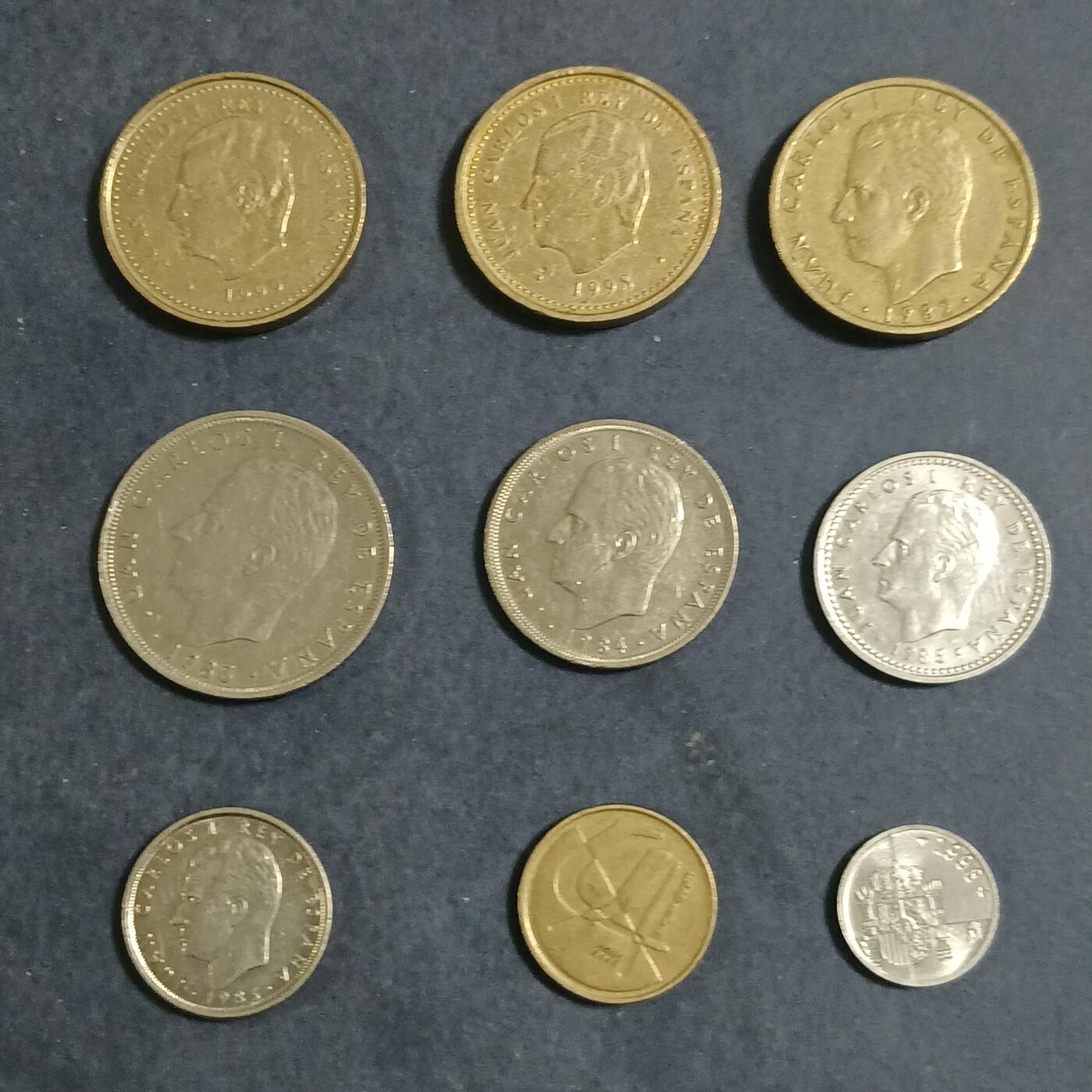 【游宝包邮场】蛇年第104期  西班牙硬币 9枚