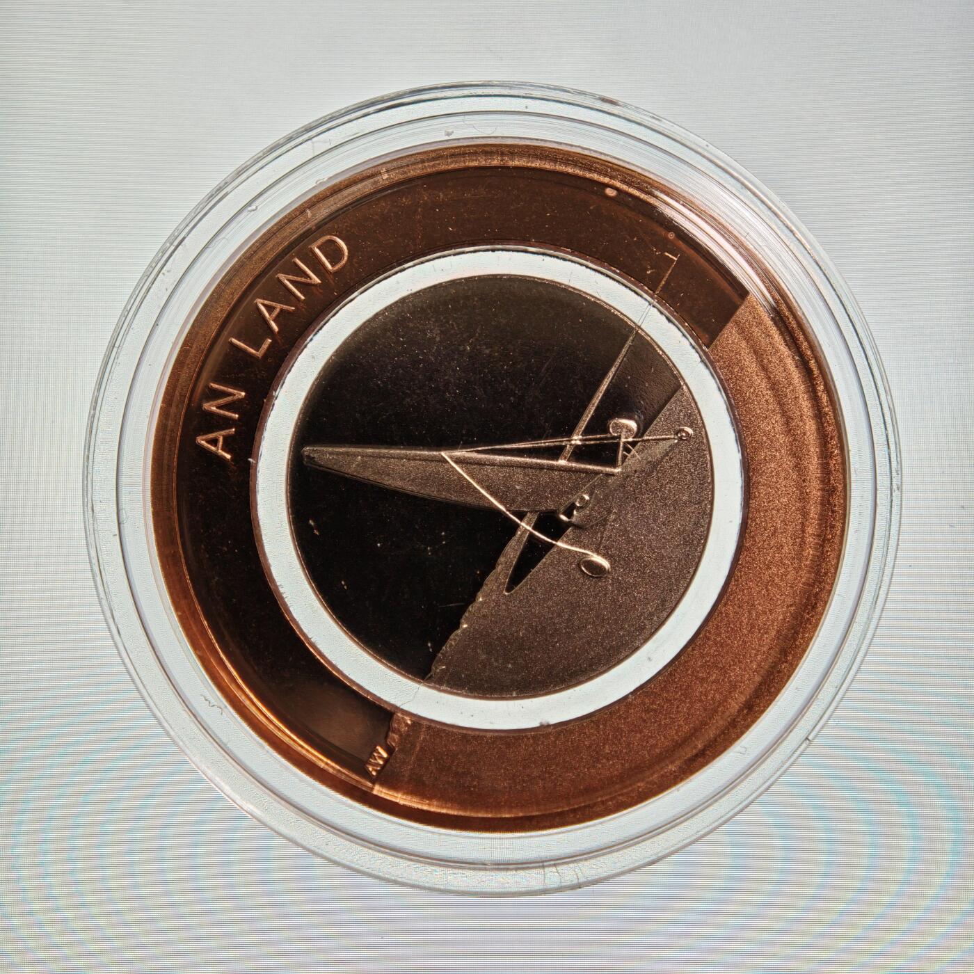 【德藏】世界币章拍卖第160期  2020年 德国滑翔机聚合环10欧元镍币 原册 直径约：28.75mm；重约：9.8g