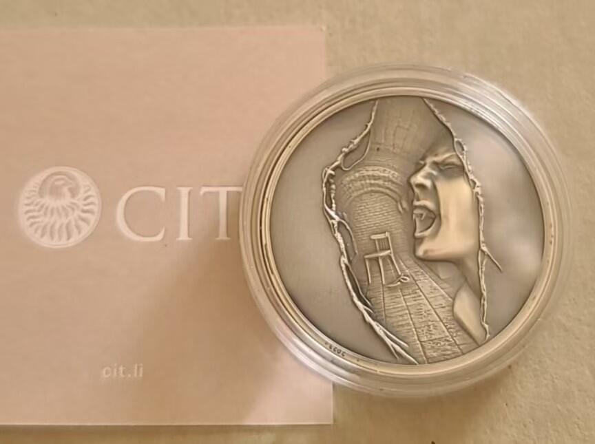 ❤️【币观天下】❤️ 第337期钱币拍卖- 2026.1.2周五晚上6点半场-长期征集拍品 库克2023年逃离困境1盎司仿古银币带证书包装