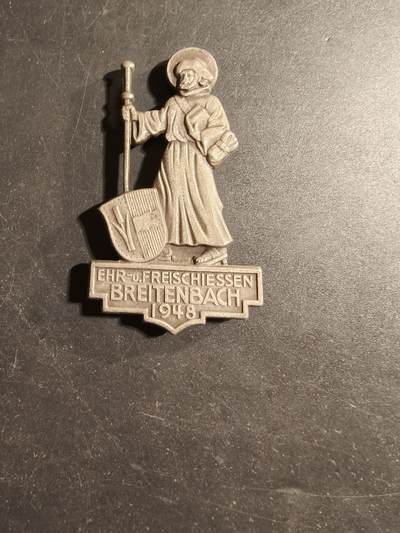 老王徽章第173期 - 瑞士1948年布赖滕巴赫荣誉射击节证章