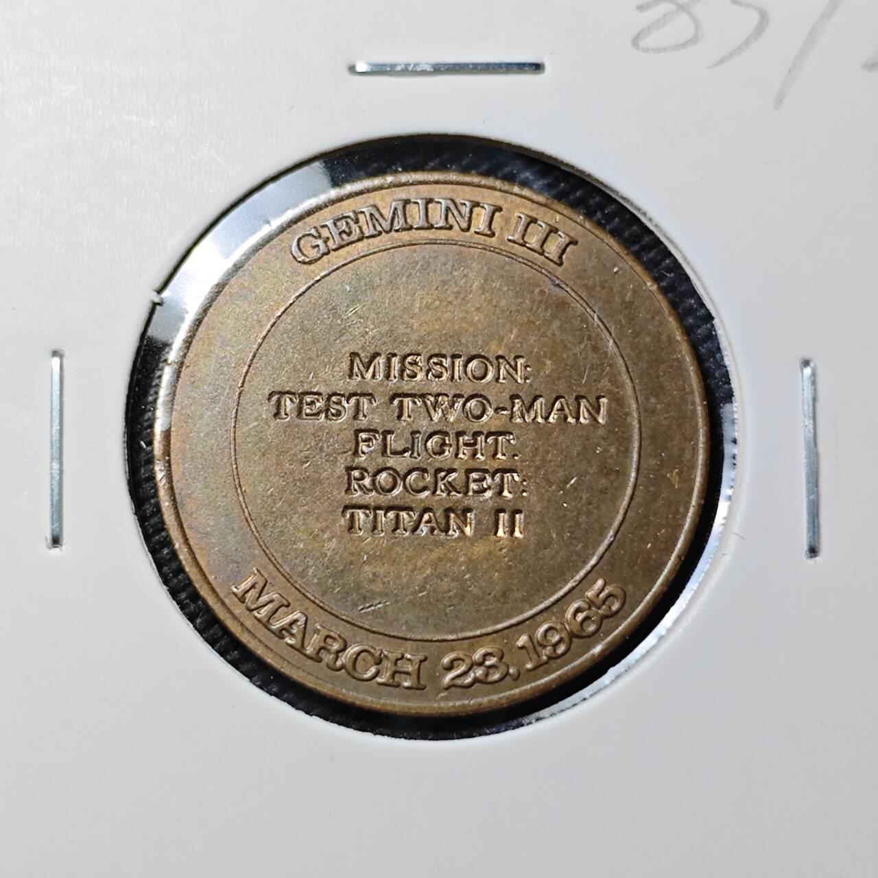 KK钱币收藏小铺  第383期  2月预留时间 周末发货  美国航天纪念铜章