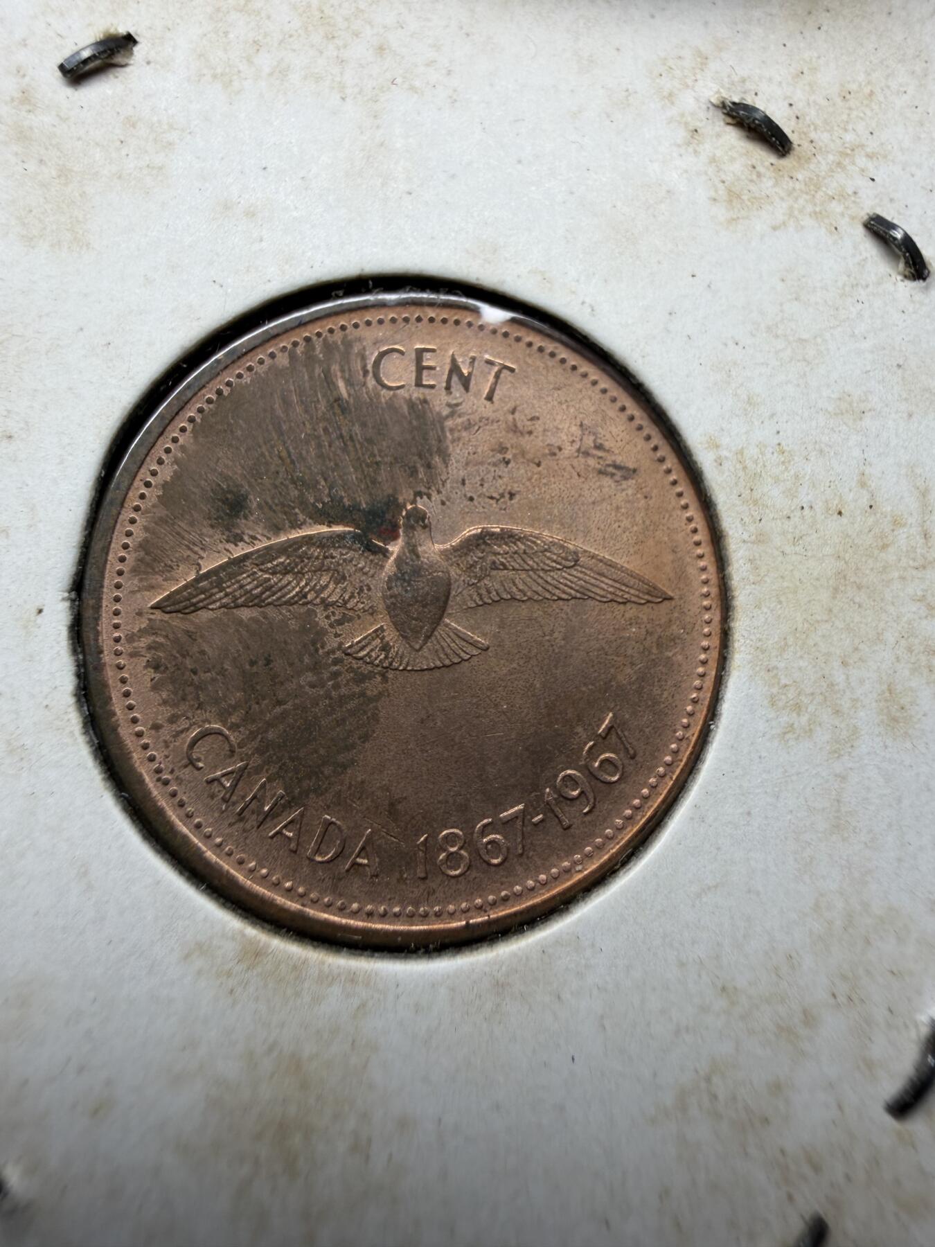 2025年集古藏今外币拍卖第十一期-第7场—（总第297拍），可以寄存60天，满160元包邮。 1967年加拿大一分