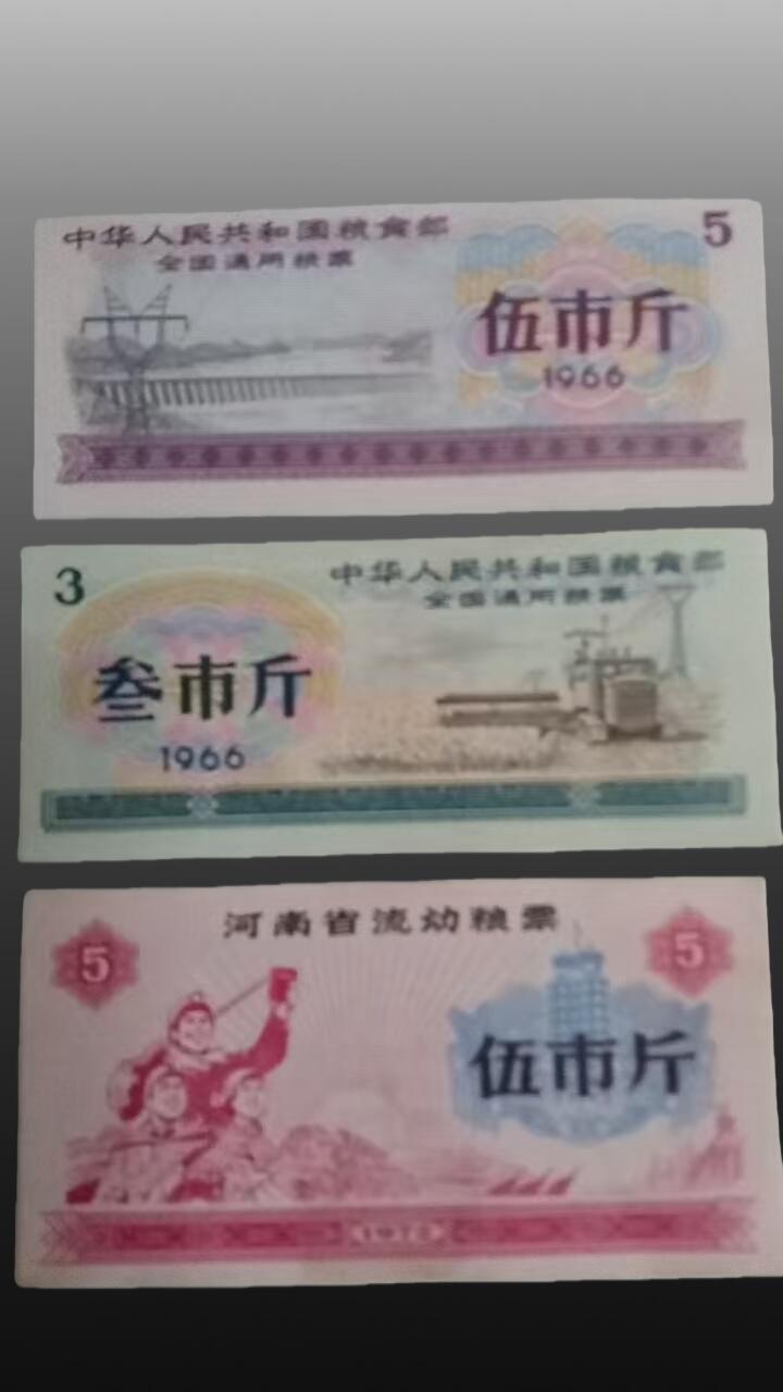 程曦曙光-安欣 全国100张全国粮票，地方河南18张粮票。