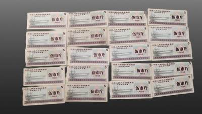 程曦曙光-安欣 - 全国通用粮票5市斤21张